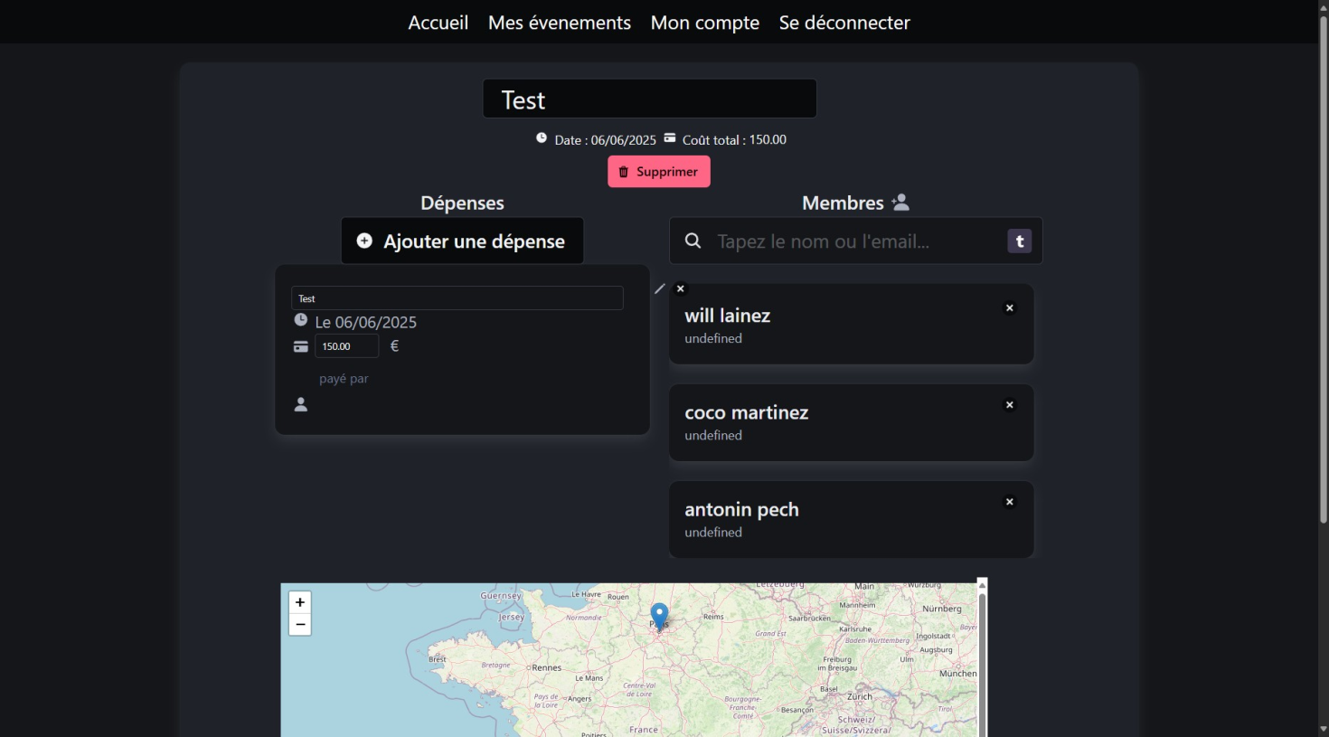 Interface Clone Tricount